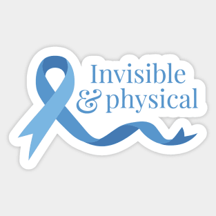 Invisible & Physical (Blue Ribbon) Sticker